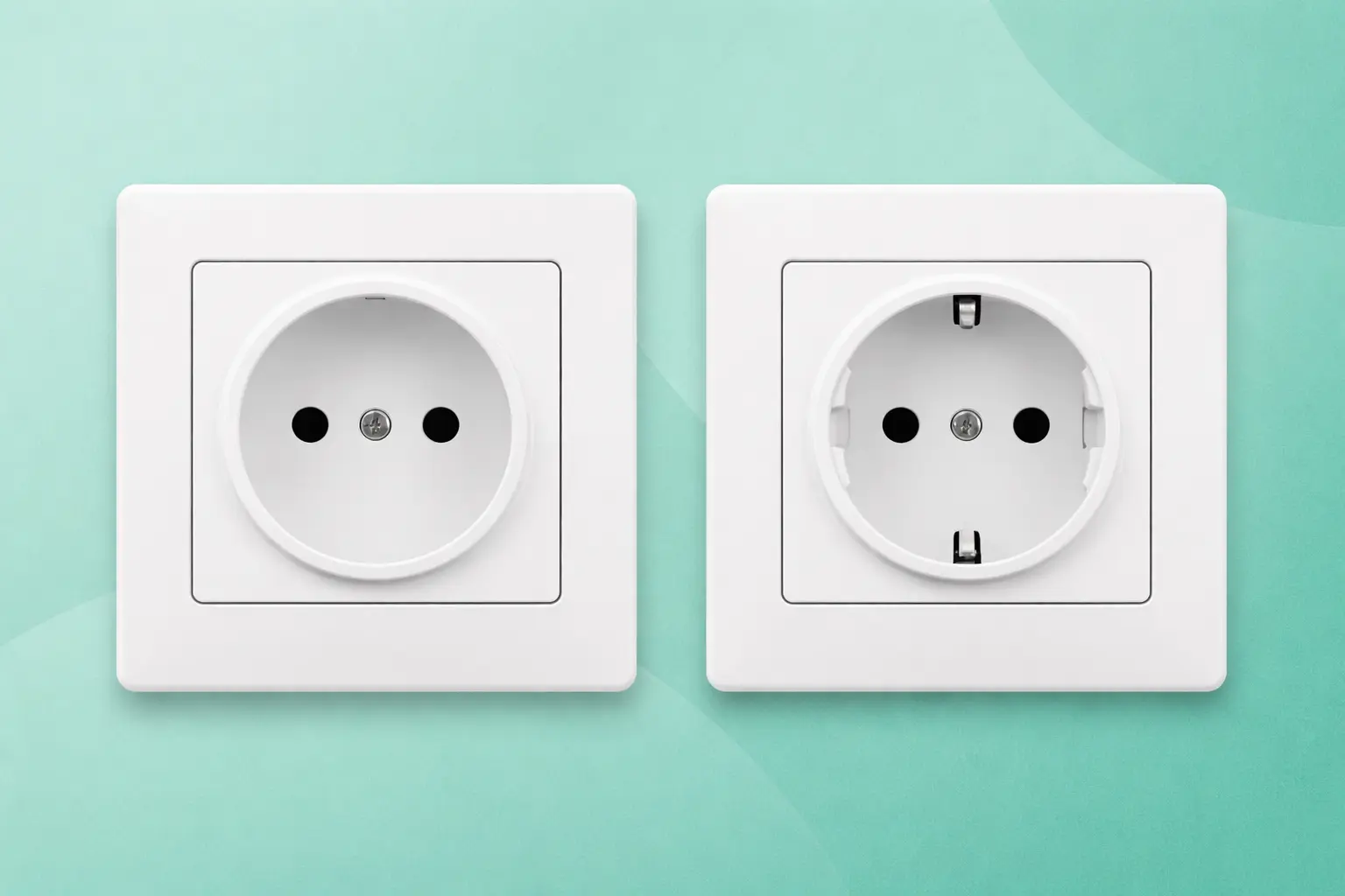 Розетки с заземлением и без