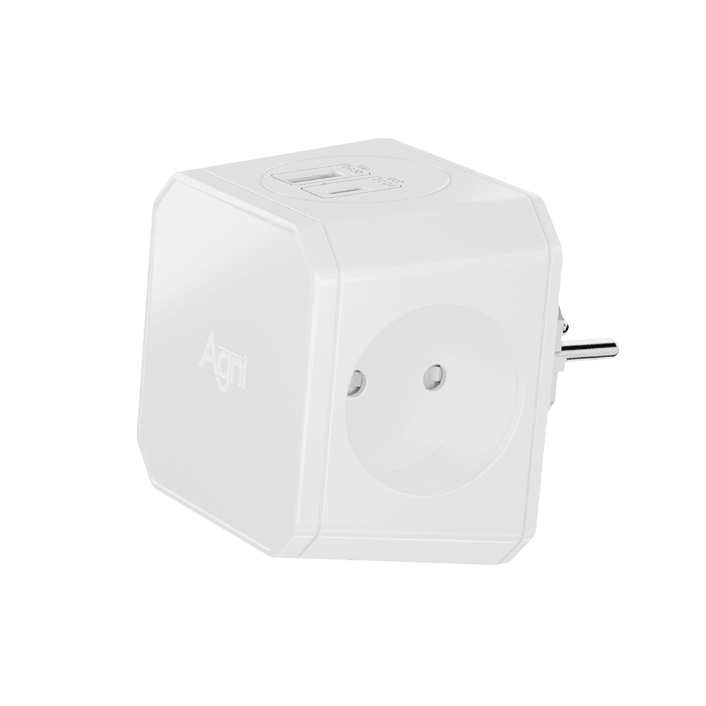 Разветвитель на 3 розетки, 1 USB 18 Вт + 1 Type-C 20 Вт, белый TP-WJ2U3E