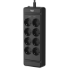 Сетевой фильтр плоский 8 розеток, 3 метра, чёрный TP-FS8E 
