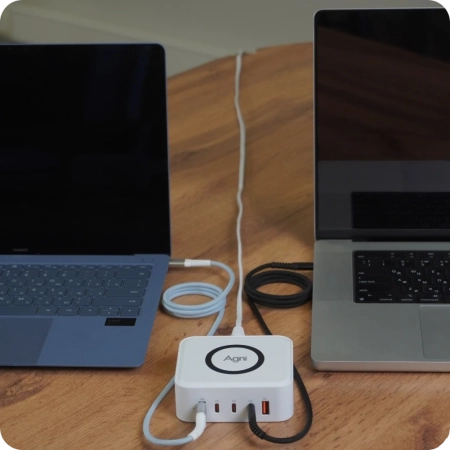 Зарядное устройство GaN 2 USB + 3 Type-C 100 Вт, 1,5 метра, белый TP-CA02-E