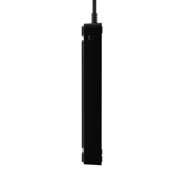 Сетевой фильтр плоский 8 розеток, 2 метра, 3 USB + 1 Type-C 20 Вт, чёрный TP-FS4U8E-PD