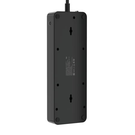Сетевой фильтр плоский 8 розеток, 3 метра, 3 USB + 1 Type-C 20 Вт, чёрный TP-FS4U8E-PD