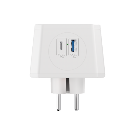 Разветвитель для розетки AGNI х Фиксики на 3 розетки, ночник, 1 USB 18 Вт + 1 Type-C 20 Вт, белый TP-WJ2U3E-L-FX
