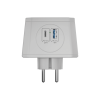 Разветвитель на 3 розетки, ночник, 1 USB 18 Вт + 1 Type-C 20 Вт, серый TP-WJ2U3E-L