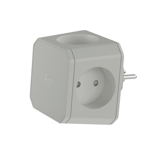 Разветвитель на 4 розетки, серебристо-серый TP-WJ4E