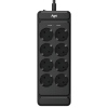 Сетевой фильтр плоский 8 розеток, 3 метра, чёрный TP-FS8E 