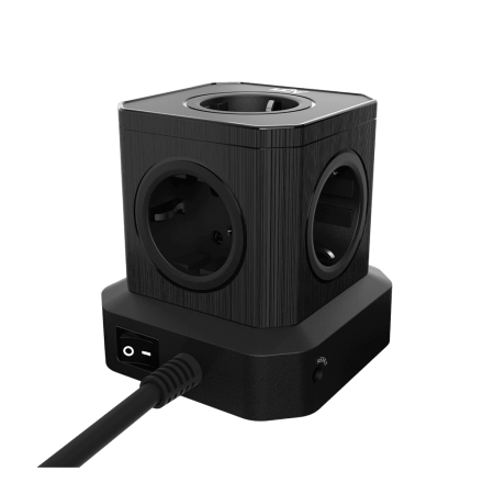 Сетевой фильтр башня 5 розеток, 2 метра, GaN зарядка, 2 USB +3 Type-C 65 Вт, чёрный TP-VE5U5E-С 