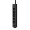 Сетевой фильтр плоский 5 розеток, 3 метра, 2 USB + 1 Type-C 20 Вт, чёрный TP-FS3U5E-PD