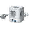 Сетевой фильтр башня 5 розеток, 5 метров, 3 USB + 1 Type-C 20 Вт, белый TP-VE4U5E-С