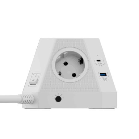 Сетевой фильтр пирамида 5 розеток, 2 метра, 2 USB-A+2 USB-C, белый TP-VH4U5E-PD