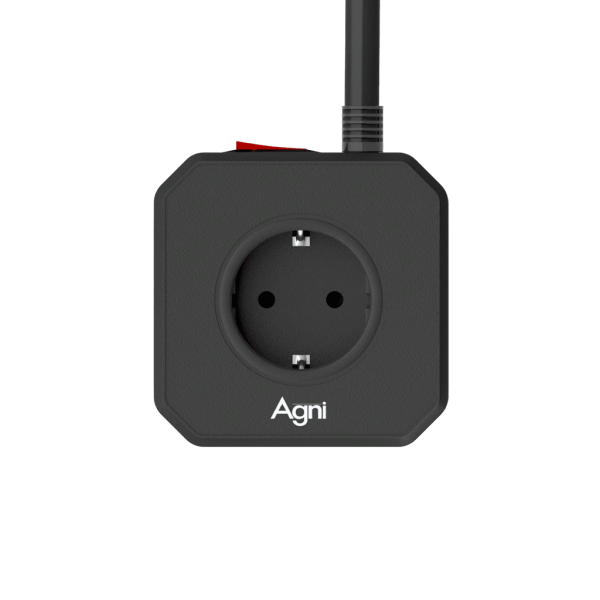 Сетевой фильтр башня 5 розеток, 3 метра, 3 USB + 1 Type-C 20 Вт, чёрный TP-VE4U5E-С