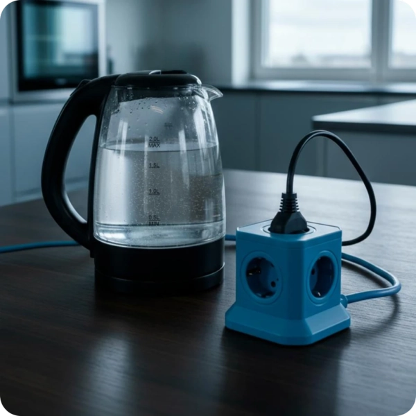 Сетевой фильтр башня 5 розеток, 3 метра, синий TP-VE4U5E 