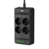 Сетевой фильтр плоский 4 розетки, 3 метра, 3 USB + 1 Type-C 20 Вт, чёрный TP-FS4U4E-PD