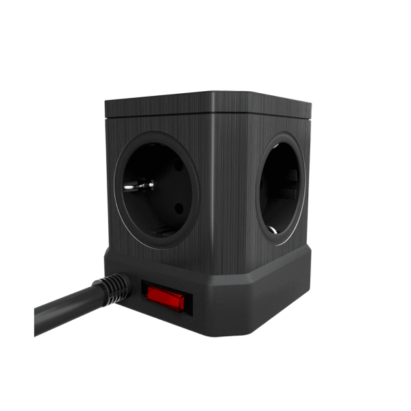 Сетевой фильтр башня 5 розеток, 3 метра, 3 USB + 1 Type-C 20 Вт, чёрный TP-VE4U5E-С