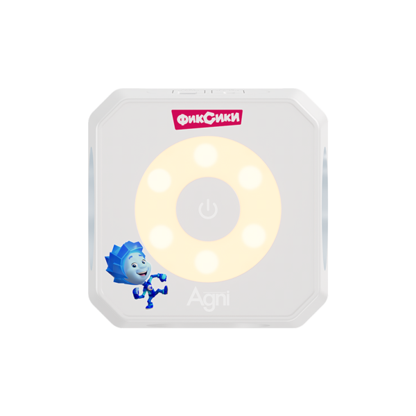 Разветвитель для розетки AGNI х Фиксики на 3 розетки, ночник, 1 USB 18 Вт + 1 Type-C 20 Вт, белый TP-WJ2U3E-L-FX