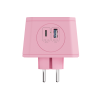 Разветвитель на 3 розетки, ночник, 1 USB 18 Вт + 1 Type-C 20 Вт, розовая сакура TP-WJ2U3E-L