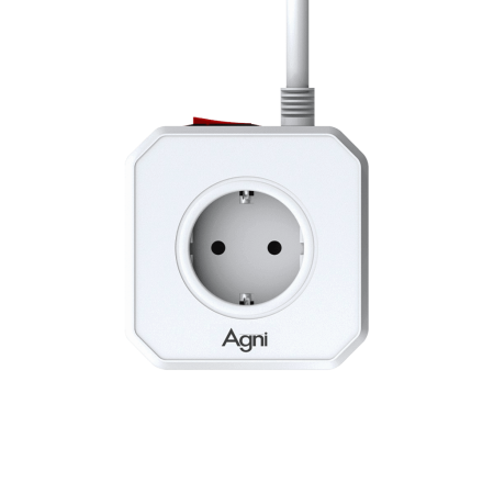 Сетевой фильтр башня 5 розеток, 5 метров, 3 USB + 1 Type-C 20 Вт, белый TP-VE4U5E-С